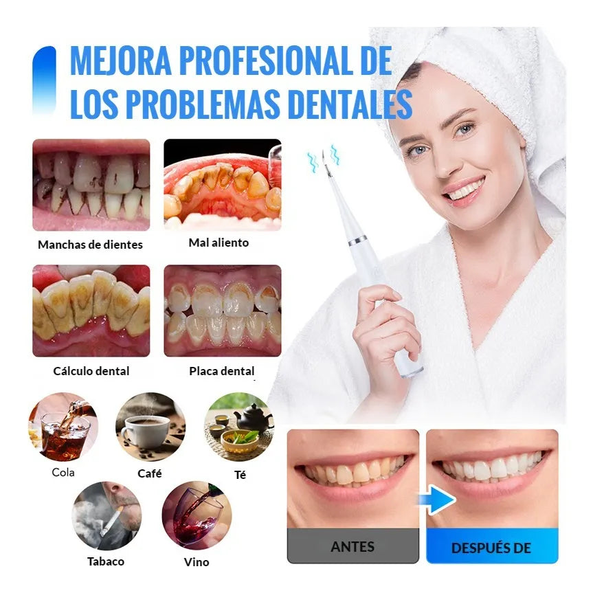 Limpiador Dental Eléctrico - Sonrisa más limpia y fresca cada día