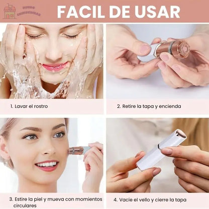 2 en 1 Depilador Mujer Facial Portátil