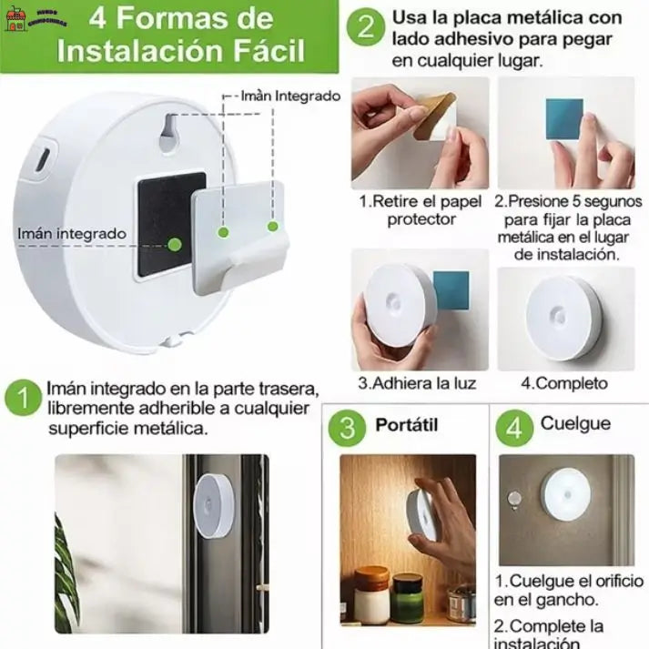 Noctura - Luz que se enciende sola al caminar de noche 👇Elige tu pack👇